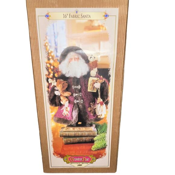 Grandeur Noel Christmas Decor Detailed 16" Fabric Santa Claus Collectors Edition
